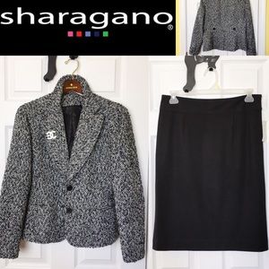 🌸Sharagano🌸Wool Blend Womens Suit Set.